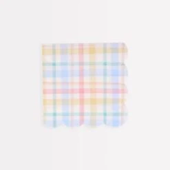 Meri-Meri Plaid Pattern Small Napkins (x 16)