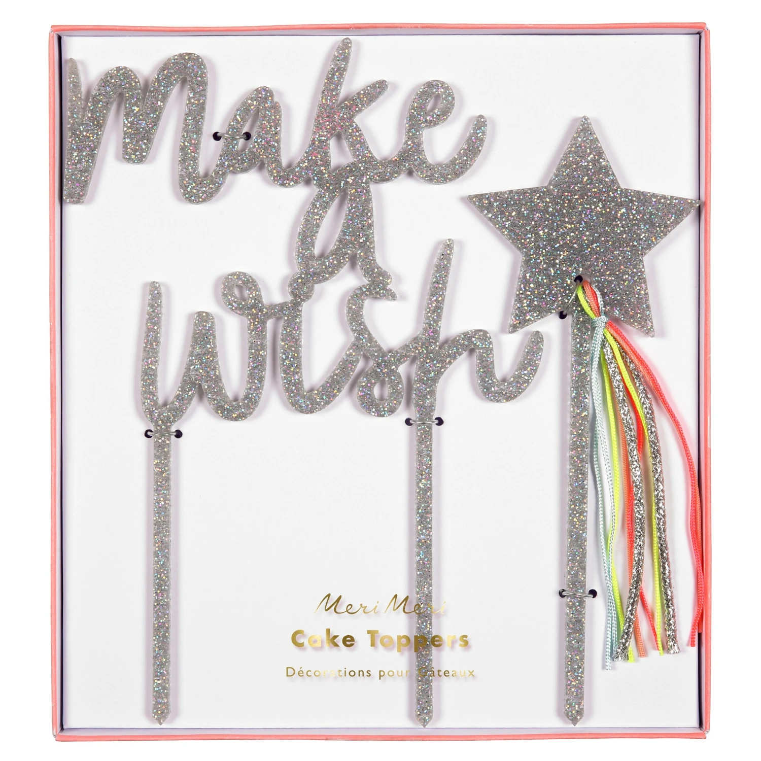 Meri-Meri Make A Wish Acrylic Toppers 1 Meri-Meri Make A Wish Acrylic Toppers