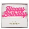Meri-Meri Pink Happy Birthday Candle