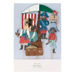 Meri-Meri Pirates & Palm Tree Cake Toppers (x 7)