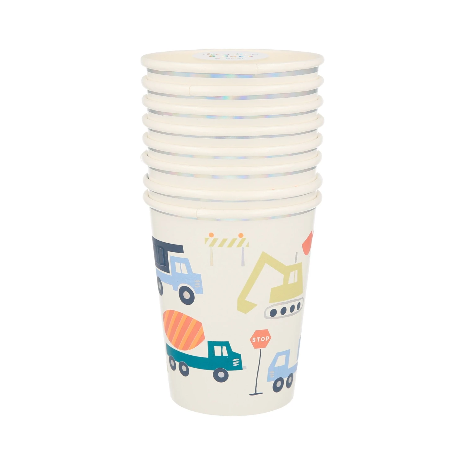 Meri-Meri Construction Cups (x 8) 3 Meri-Meri Construction Cups (x 8) - Image 3