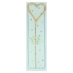 Meri-Meri Gold Sparkler Heart Candle