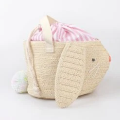 Meri-Meri Stripy Ear Bunny Basket Bag -Party Supply Discount Store media b46a39fd 3021 42ba bf45 ae339b464926