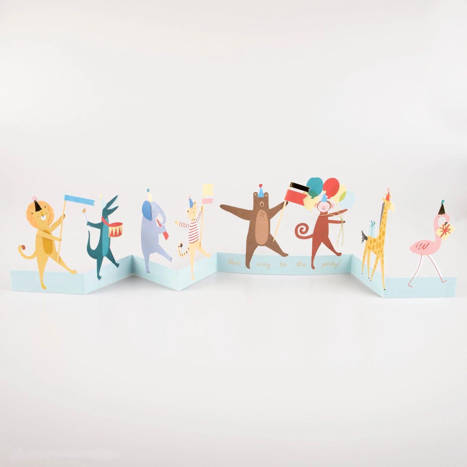 Meri-Meri Animal Parade Concertina Card 1 Meri-Meri Animal Parade Concertina Card