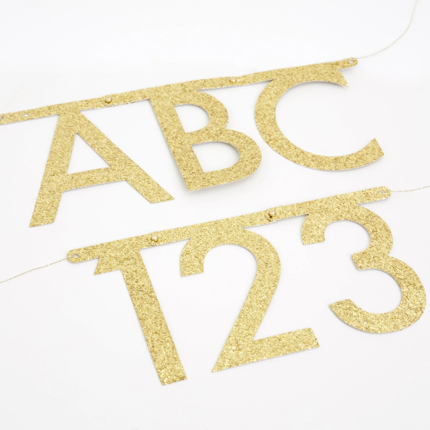 Meri-Meri Gold Glitter Letter Garland Kit 2 Meri-Meri Gold Glitter Letter Garland Kit - Image 2