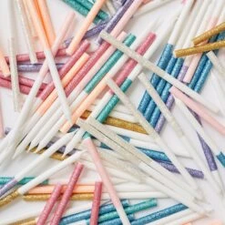 Meri-Meri Multicolor Dipped Glitter Candles (x 16) -Party Supply Discount Store media c8eb9a50 b875 4547 ac96 fc2c9b3c4abd