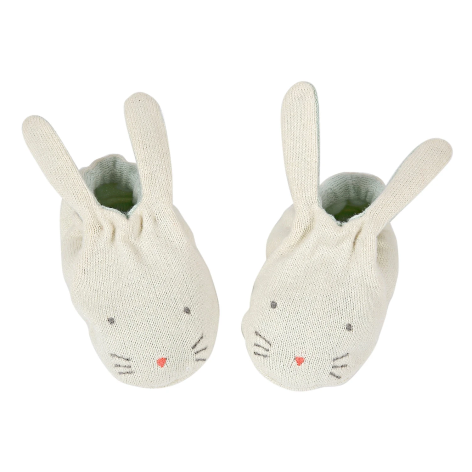 Meri-Meri Mint Bunny Baby Booties 1 Meri-Meri Mint Bunny Baby Booties