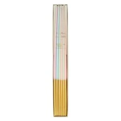 Meri-Meri Ladurée X Meri Meri Paris Gold Dipped Tall Tapered Candles (x 12)
