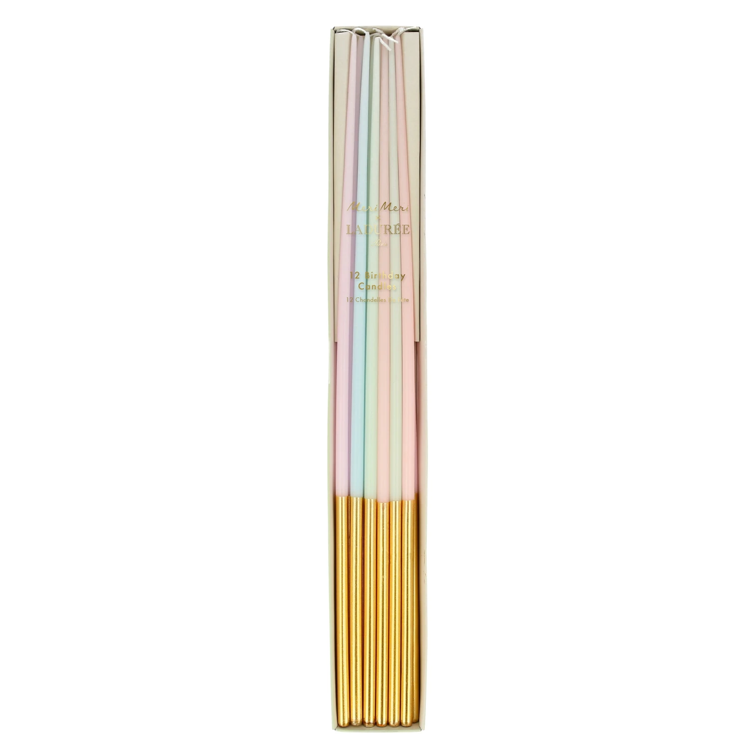 Meri-Meri Ladurée X Meri Meri Paris Gold Dipped Tall Tapered Candles (x 12) 1 Meri-Meri Ladurée X Meri Meri Paris Gold Dipped Tall Tapered Candles (x 12)