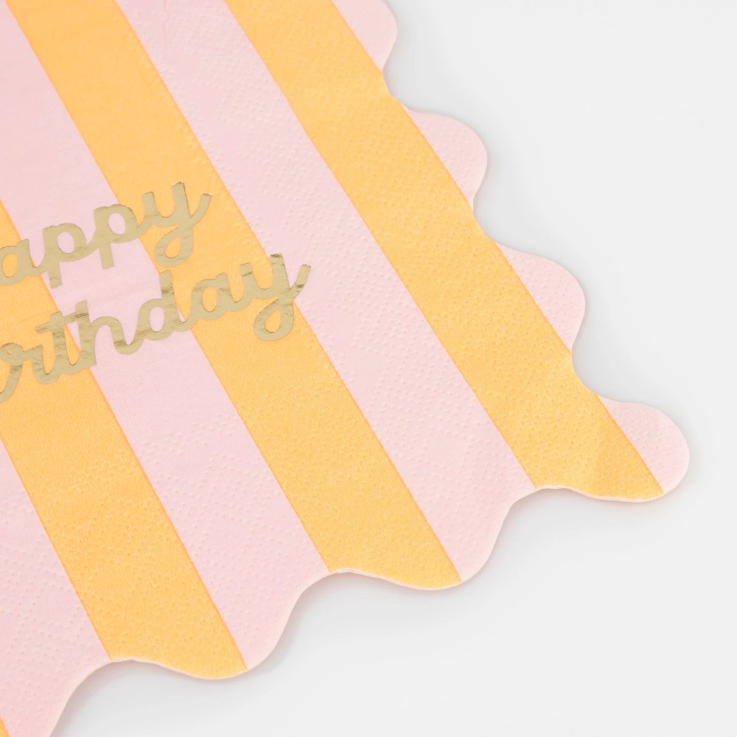 Meri-Meri Stripe Happy Birthday Small Napkins (x 16) 2 Meri-Meri Stripe Happy Birthday Small Napkins (x 16) - Image 2