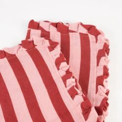 Meri-Meri Red & Pink Stripe Ruffle Fabric Napkins (x 4) -Party Supply Discount Store media e5f834df 338f 46ab 95ce 6d32ee8c6a70