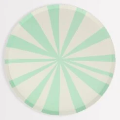 Meri-Meri Mint Stripe Dinner Plates (x 8)