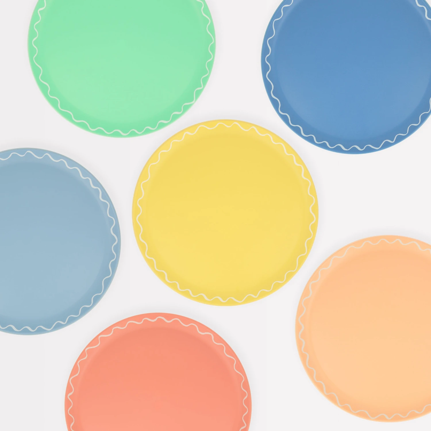 Meri-Meri Mixed Set Recycled Plastic Small Plates (x 6) 1 Meri-Meri Mixed Set Recycled Plastic Small Plates (x 6)