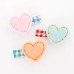 Meri-Meri Felt Heart Hair Clips (x 6) -Party Supply Discount Store media f7a78402 4a48 48dd b2ff 299840a6f767