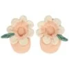 Meri-Meri Peach Daisy Baby Booties