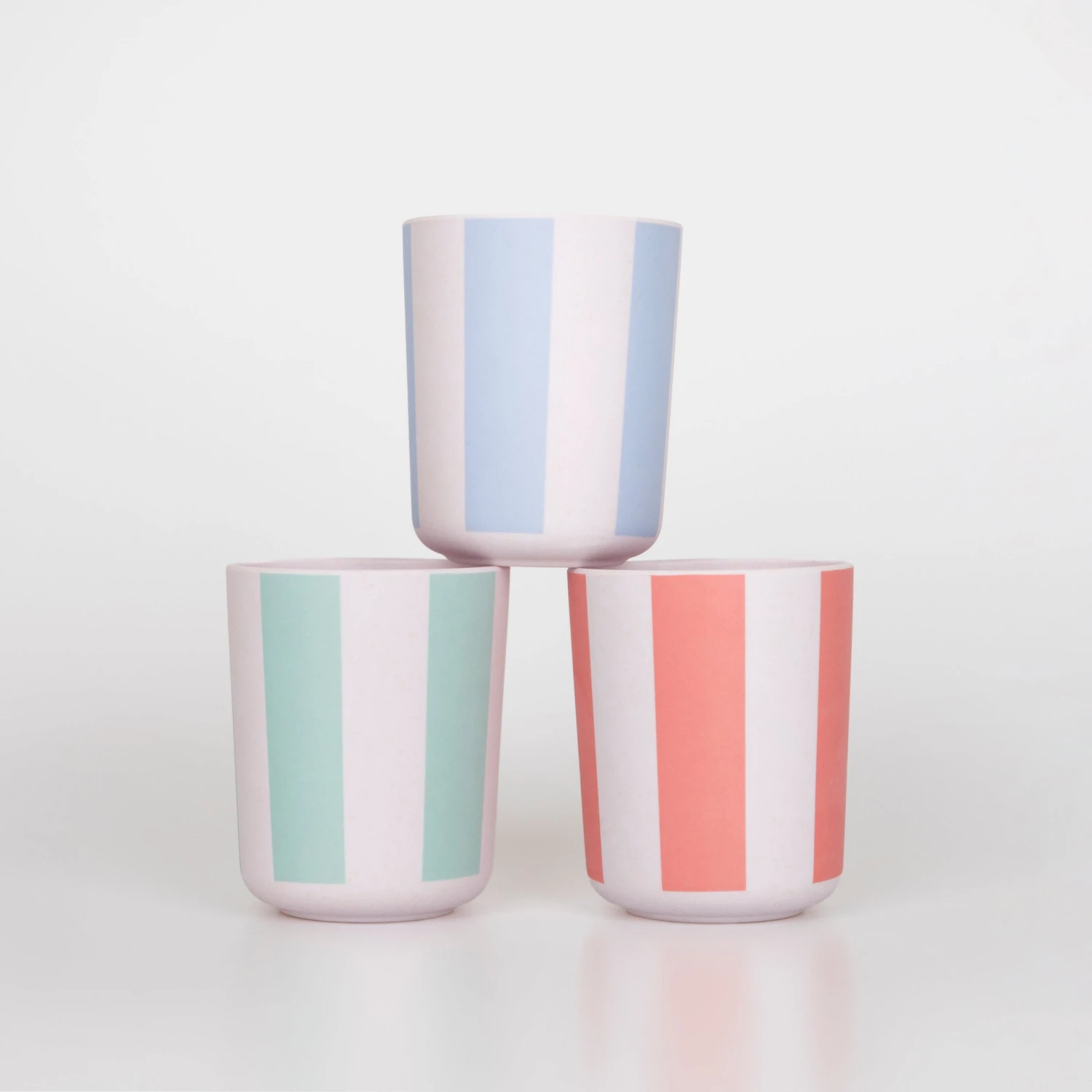 Meri-Meri Stripy Reusable Bamboo Cups (x 6) 1 Meri-Meri Stripy Reusable Bamboo Cups (x 6)