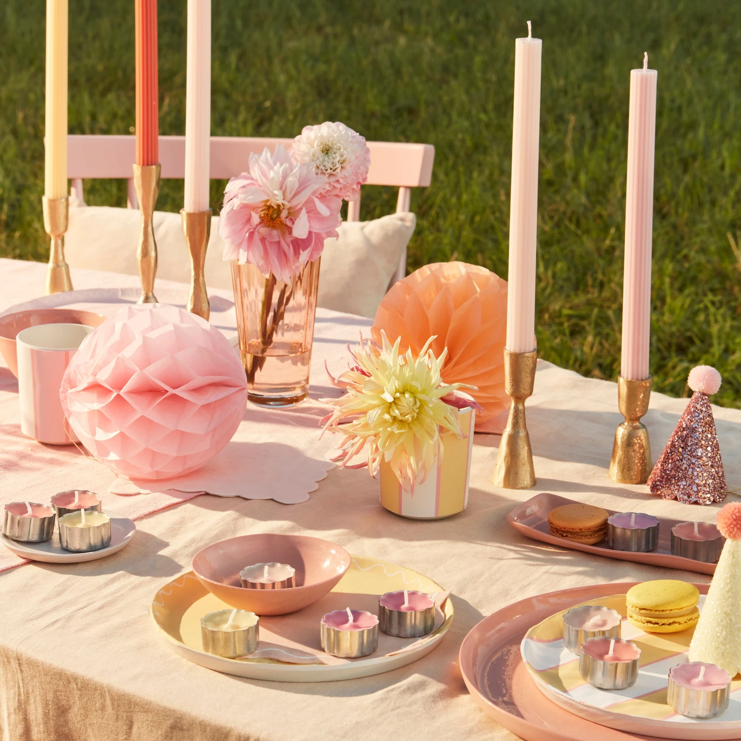 Meri-Meri Rainbow Tealight Candles (x 10) 2 Meri-Meri Rainbow Tealight Candles (x 10) - Image 2